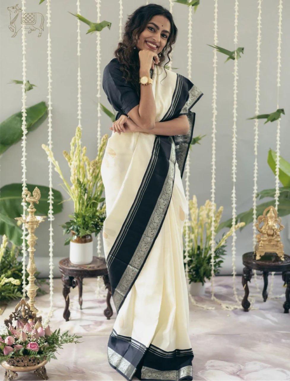 Soft Lichi Silk 6098 Jacquard Work Saree Collection - Amrah Wholesale