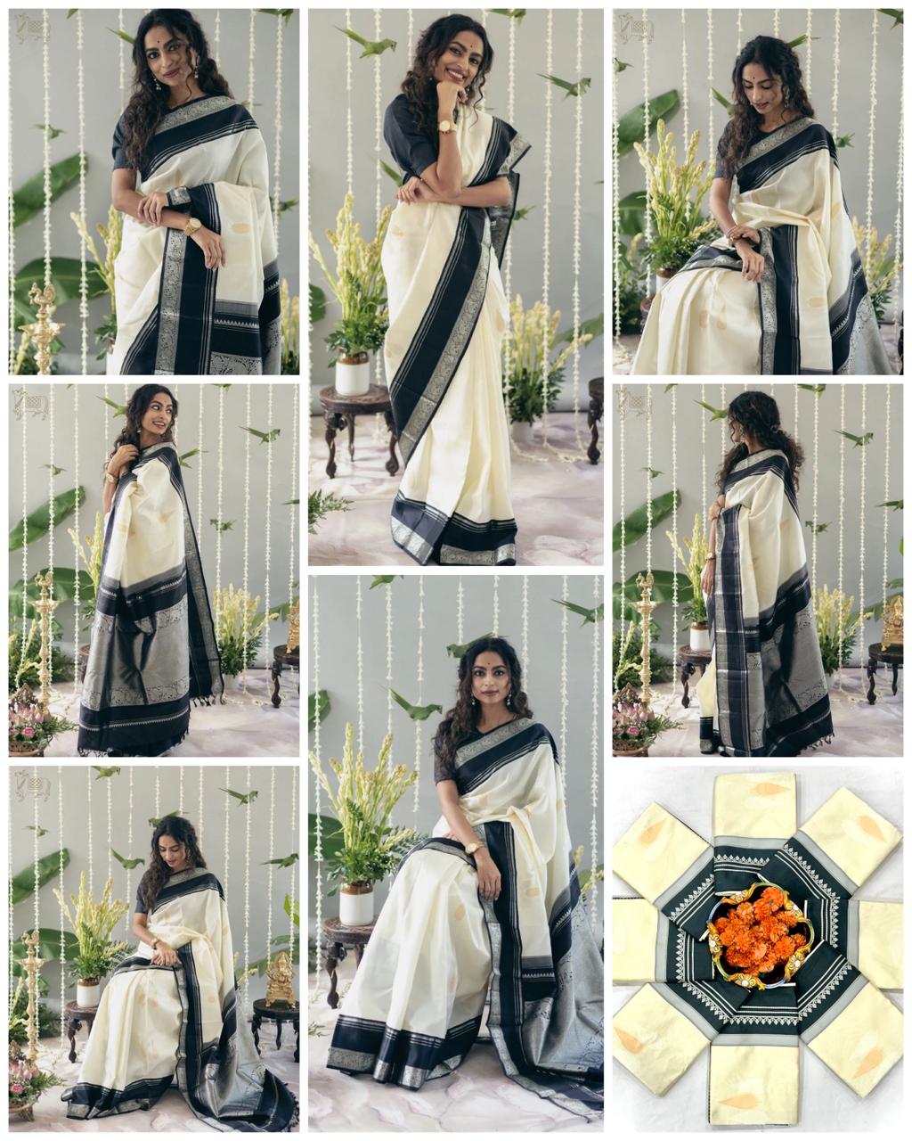 Soft Lichi Silk 6098 Jacquard Work Saree Collection - Amrah Wholesale
