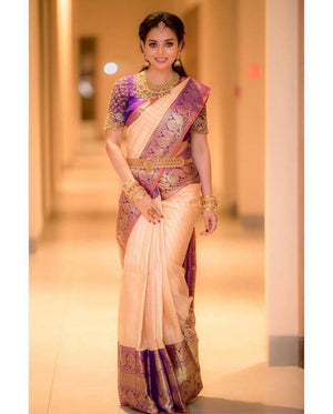 Amrah Soft Silk 3091 Lichi Silk Saree