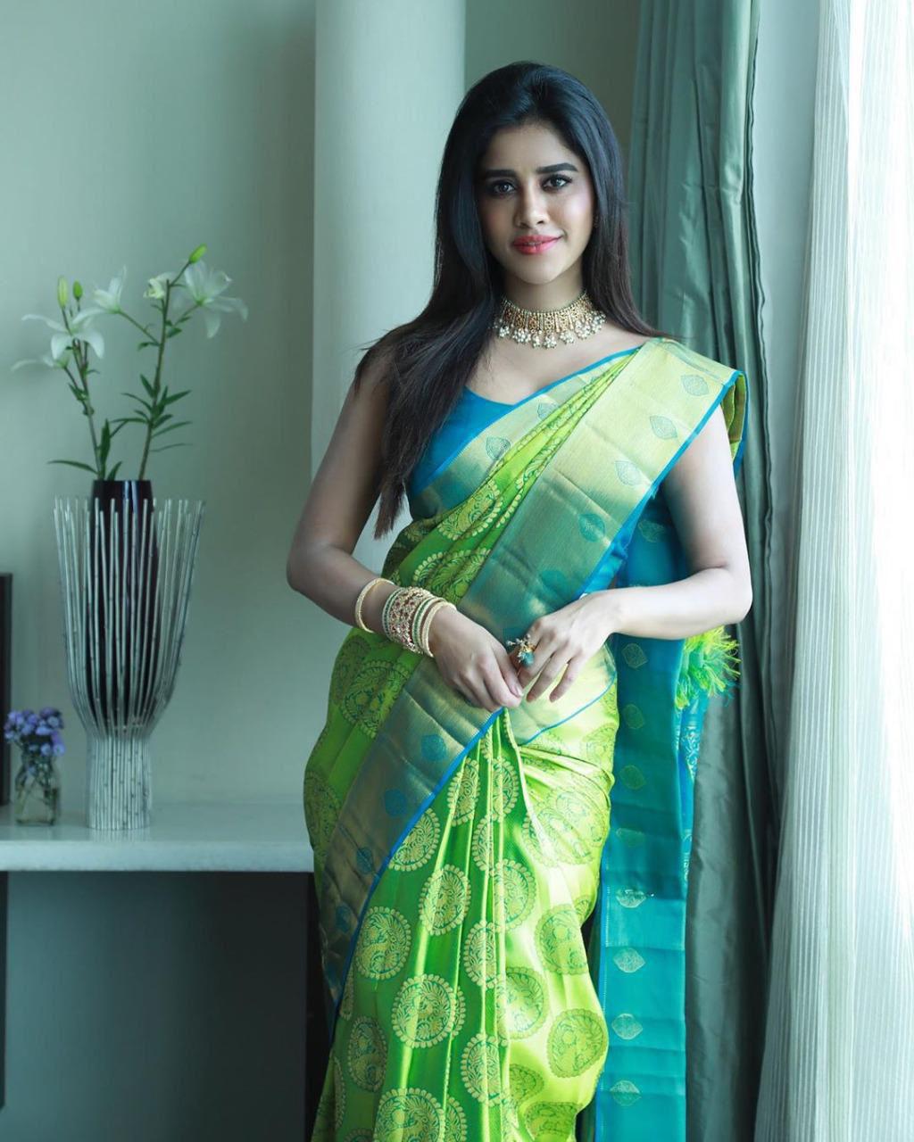 Amrah Soft Silk 4069 Lichi Silk Saree Wholesale