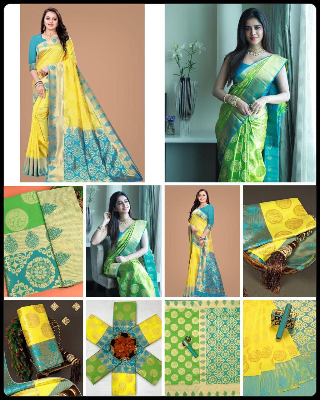 Amrah Soft Silk 4069 Lichi Silk Saree Wholesale