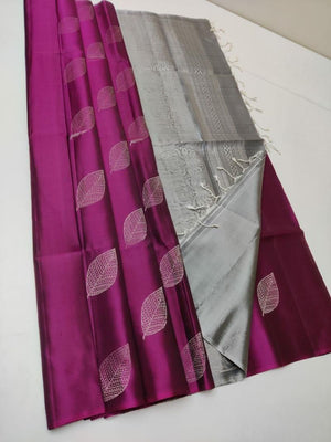 Amrah Wholesale Soft Silk 5017 Lichi Silk Jacquard Work Saree
