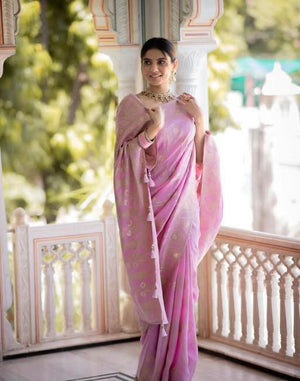 Amrah Soft Silk 5072 Lichi Silk Saree