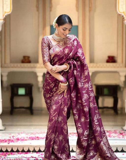 Amrah Soft Silk 5072 Lichi Silk Saree - Amrah Wholesale
