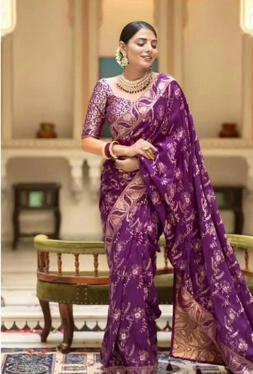 Amrah Soft Silk 5072 Lichi Silk Saree - Amrah Wholesale