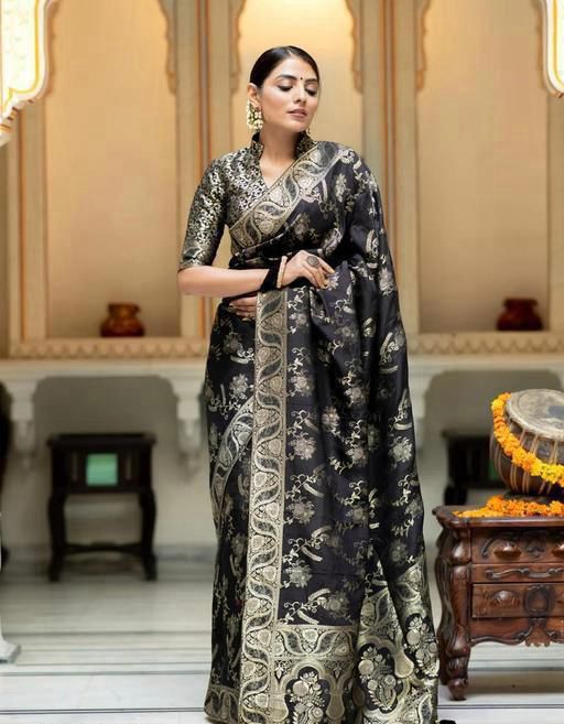 Amrah Soft Silk 5072 Lichi Silk Saree - Amrah Wholesale