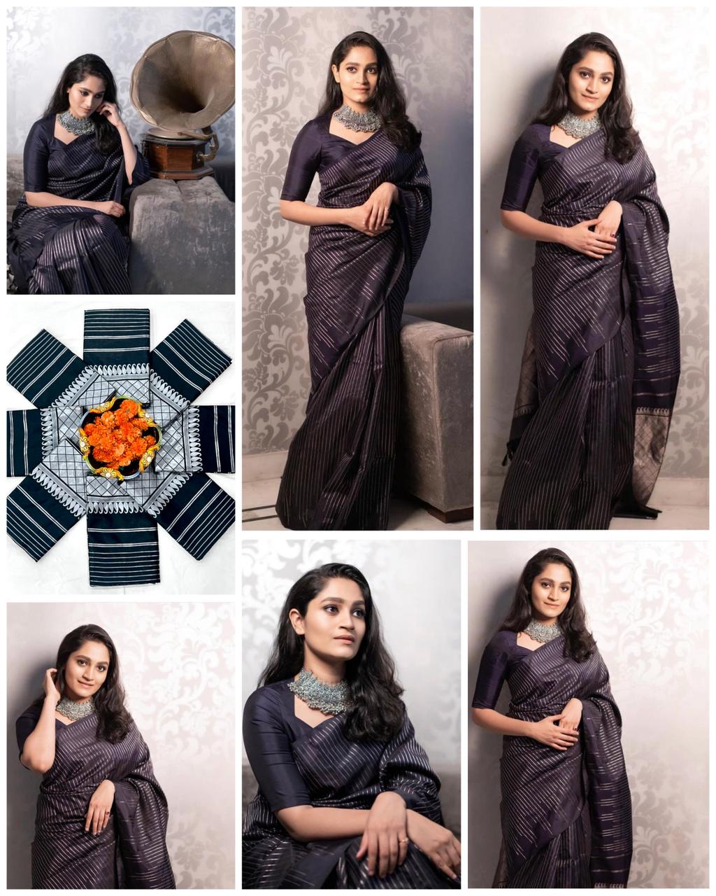 Amrah Wholesale Soft Silk 6097 Lichi Silk Saree - Amrah Wholesale