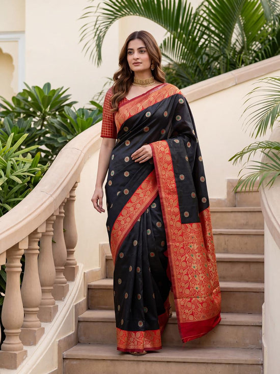 Amrah Soft Silk 7006 Lichi Silk Jacquard Work Saree - Amrah Wholesale