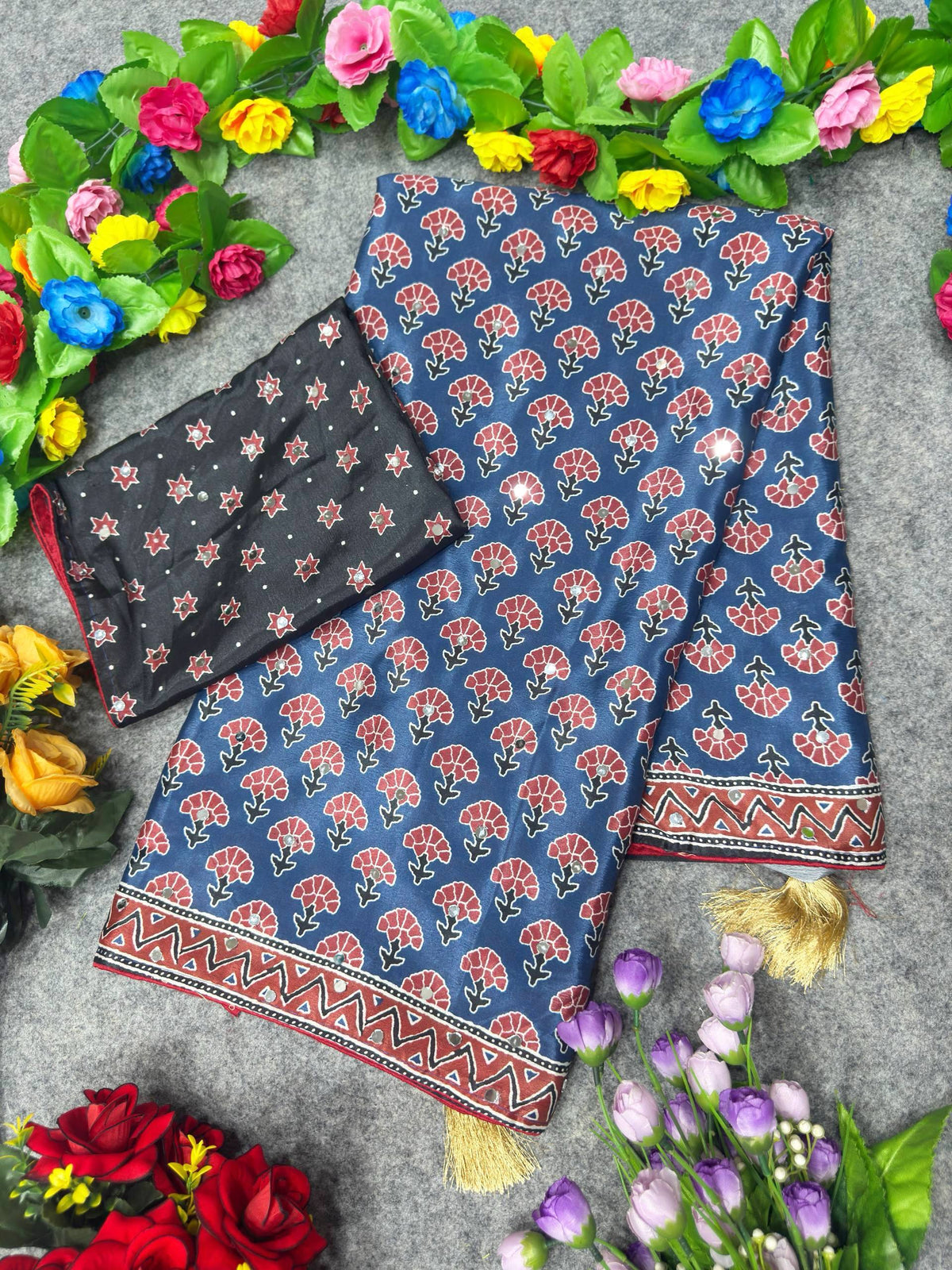 Amrah St D No 111 Chinon Silk Saree Collection