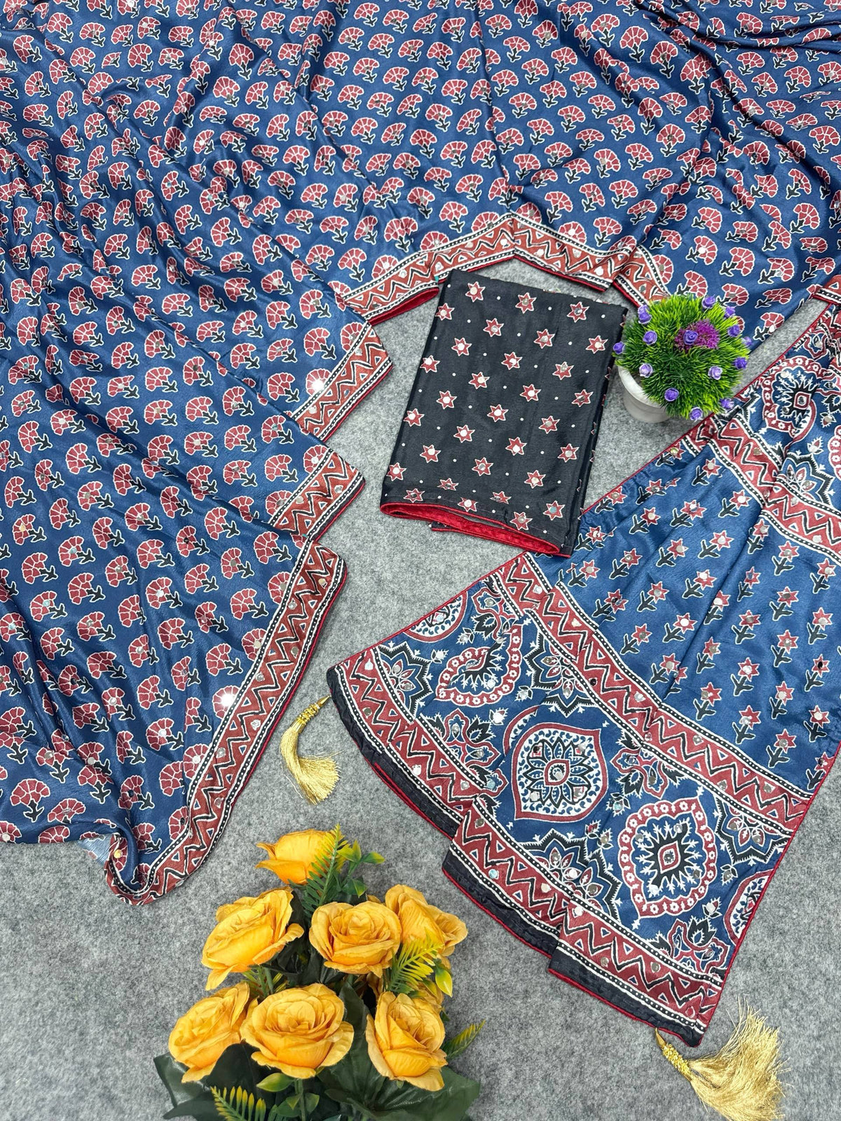 Amrah St D No 111 Chinon Silk Saree Collection