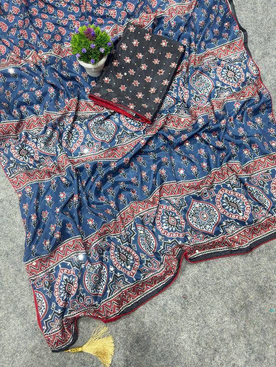 Amrah St D No 111 Chinon Silk Saree Collection