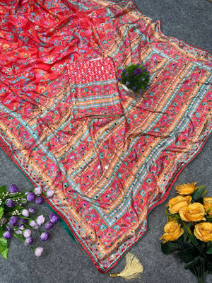 Amrah Wholesale St D No 129 Chinon Silk Saree