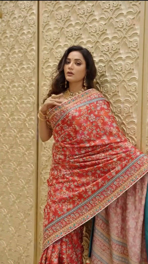 Amrah Wholesale St D No 129 Chinon Silk Saree