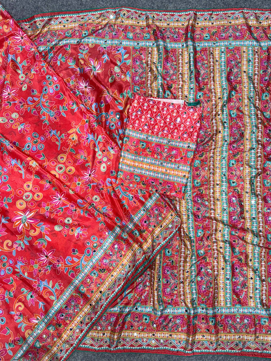 Amrah Wholesale St D No 129 Chinon Silk Saree