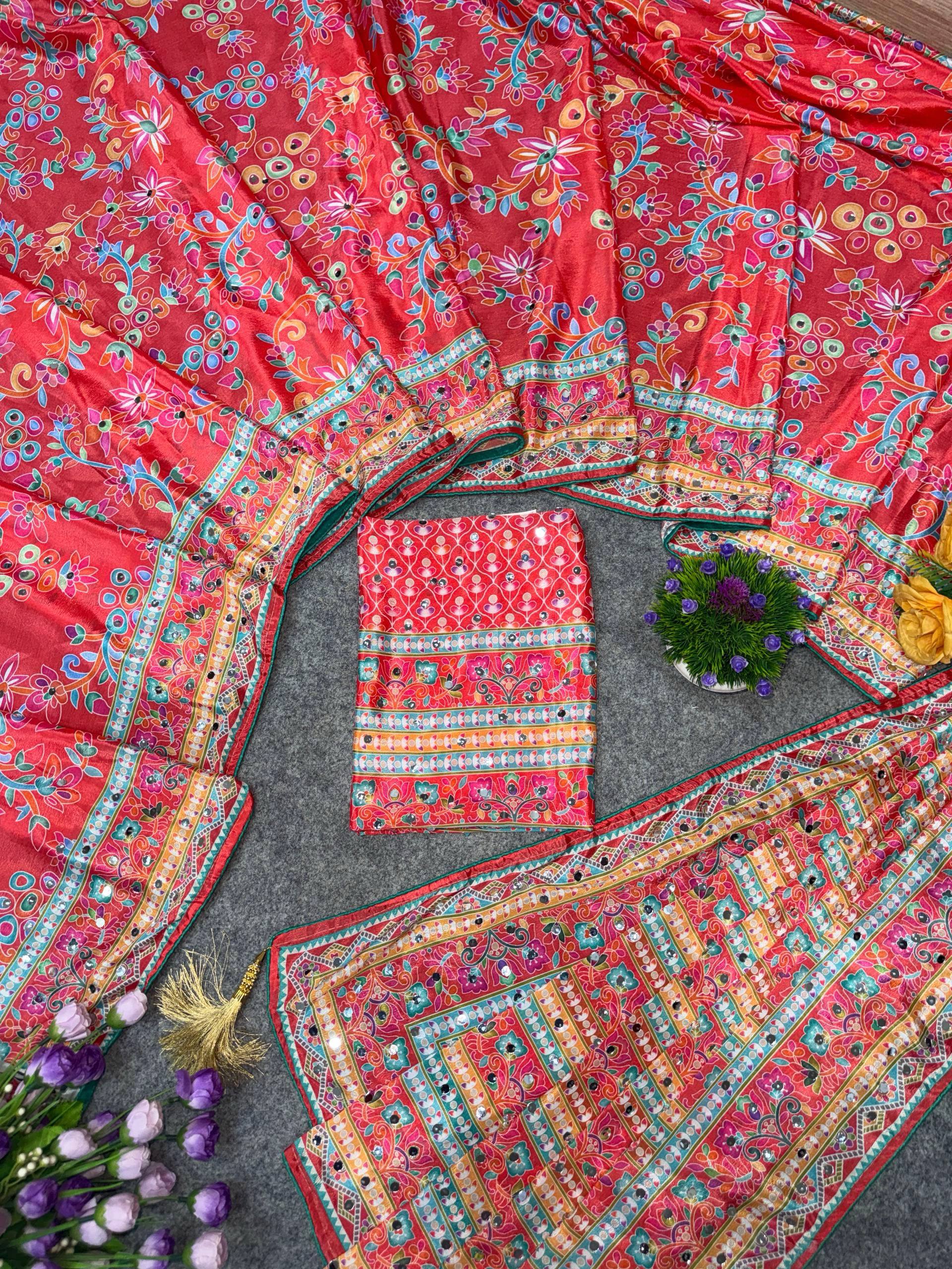 Amrah Wholesale St D No 129 Chinon Silk Saree