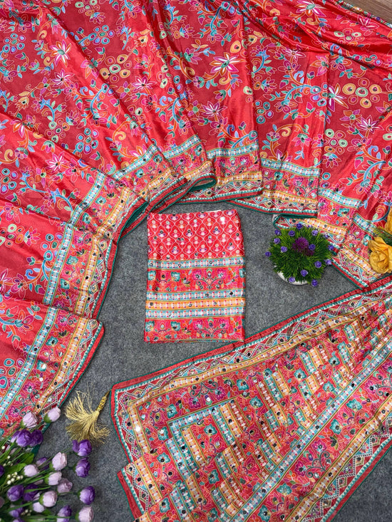Amrah Wholesale St D No 129 Chinon Silk Saree