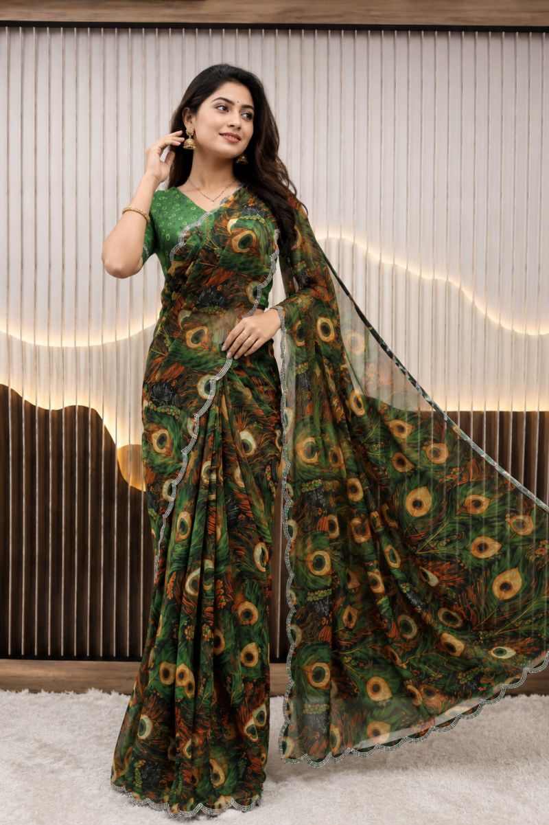 Amrah St D No 155 A Faux Georgette Saree