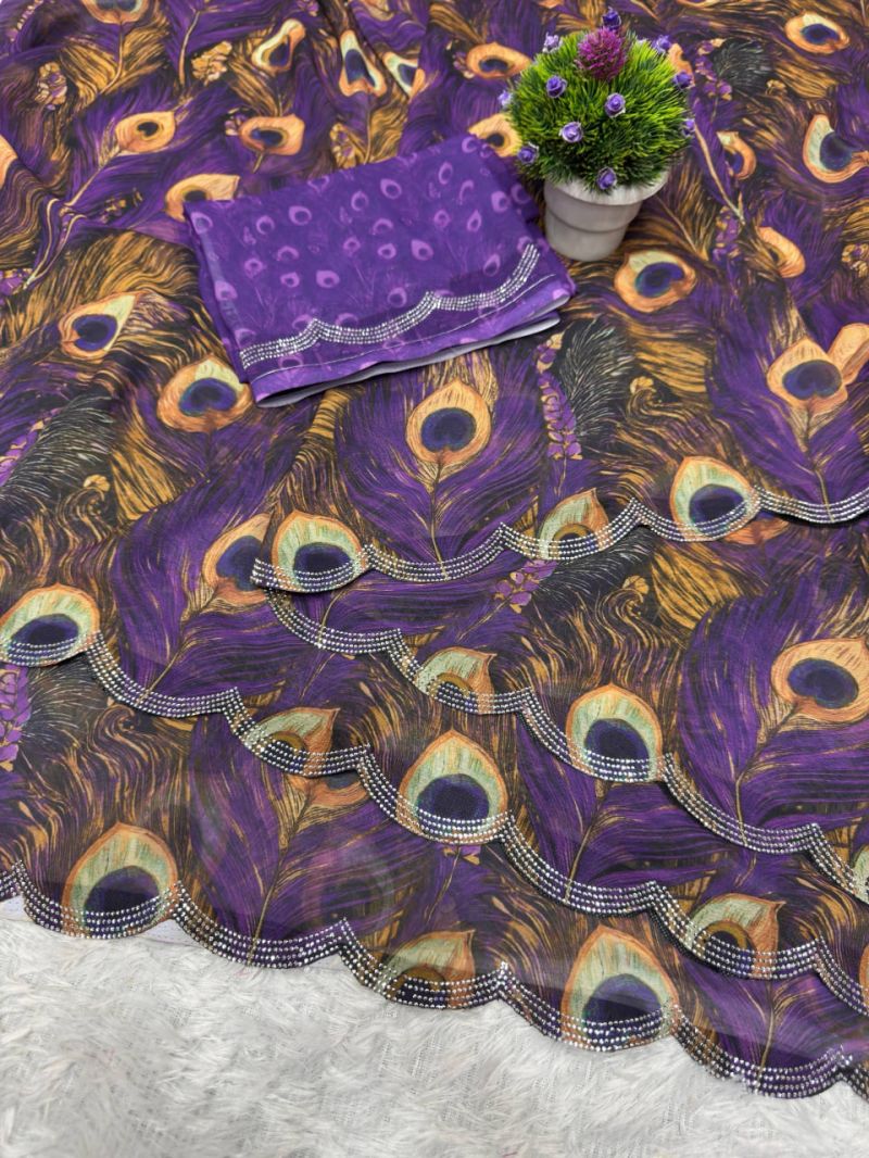 Amrah St D No 155 A Faux Georgette Saree