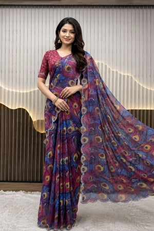 Amrah St D No 155 A Faux Georgette Saree