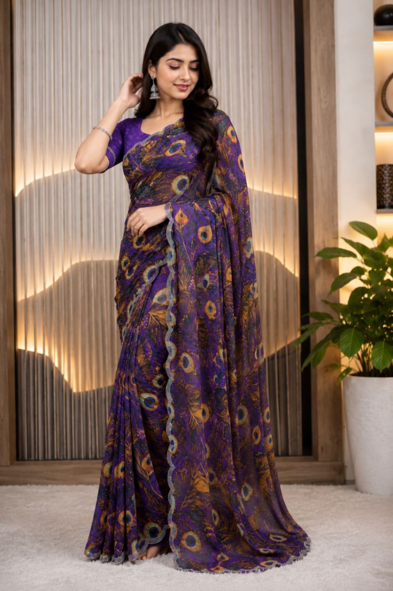 Amrah St D No 155 A Faux Georgette Saree