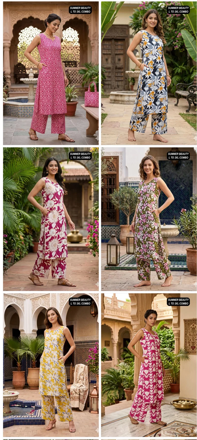 Amrah Summer Beauty Cotton Flex Printed Kurti Pant Set
