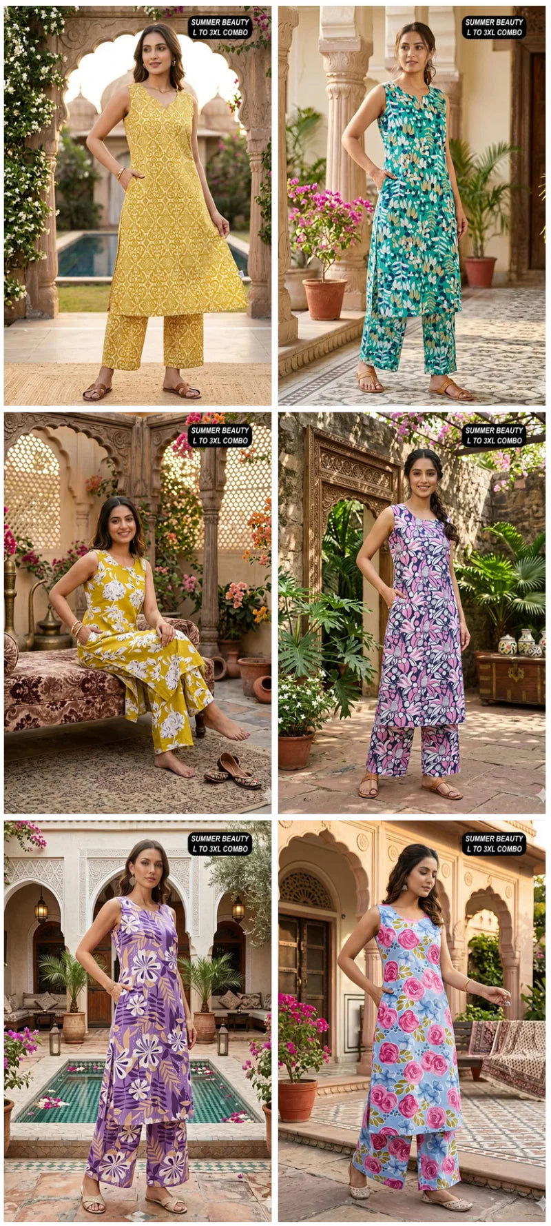 Amrah Summer Beauty Cotton Flex Printed Kurti Pant Set
