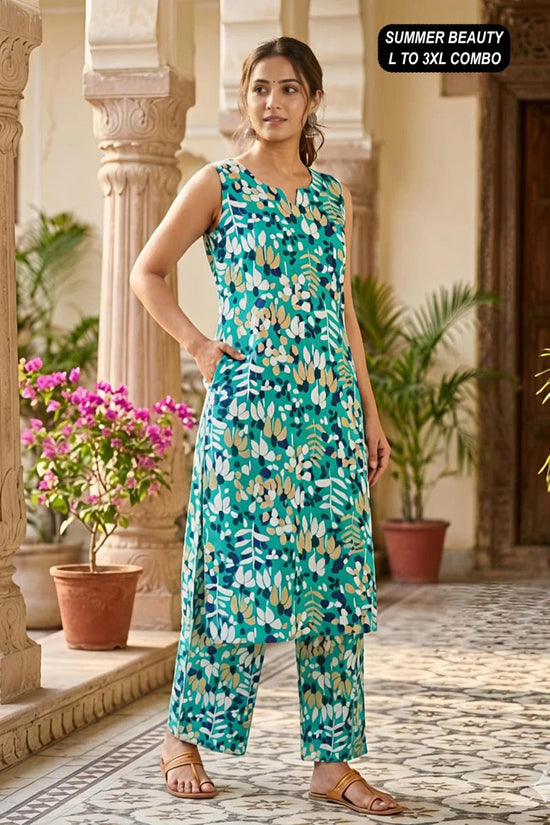 Amrah Summer Beauty Cotton Flex Printed Kurti Pant Set