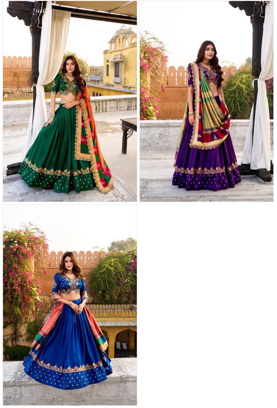 Amrah Taraa L 1202 Vichitra Silk Lehenga Wholesale - Amrah Wholesale