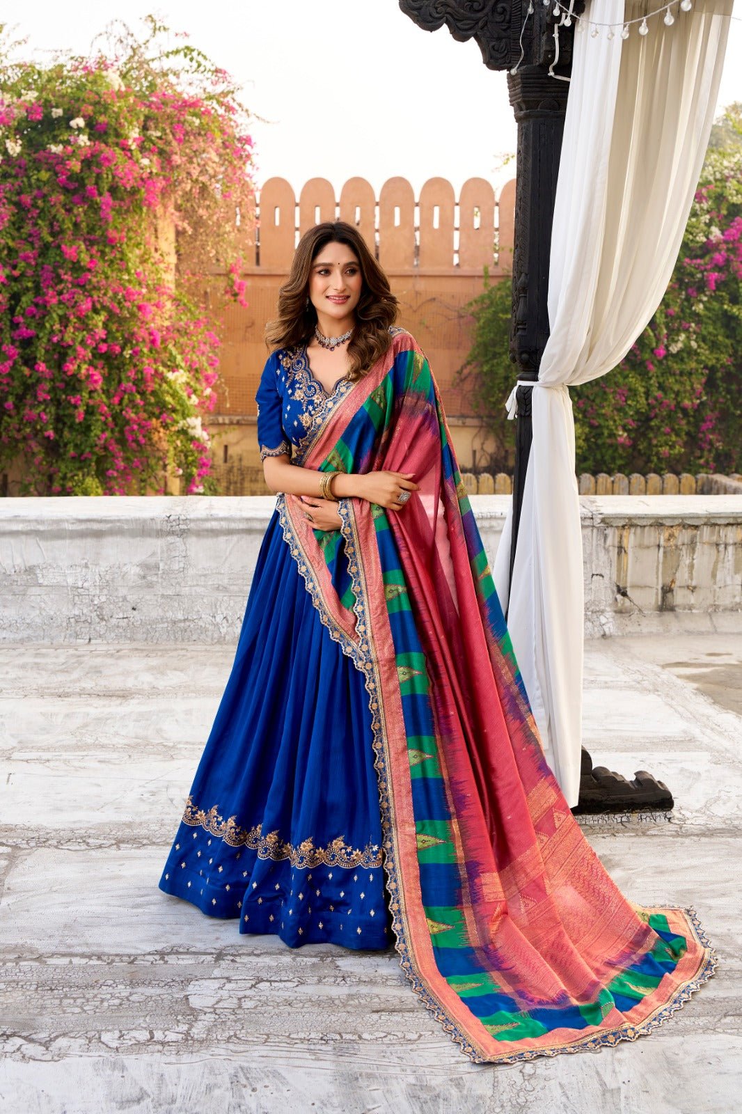 Amrah Taraa L 1202 Vichitra Silk Lehenga Wholesale - Amrah Wholesale