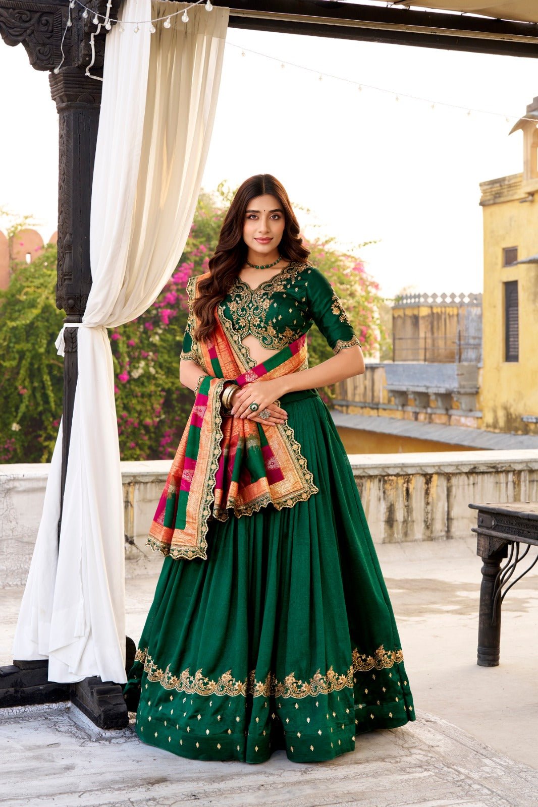 Amrah Taraa L 1202 Vichitra Silk Lehenga Wholesale - Amrah Wholesale