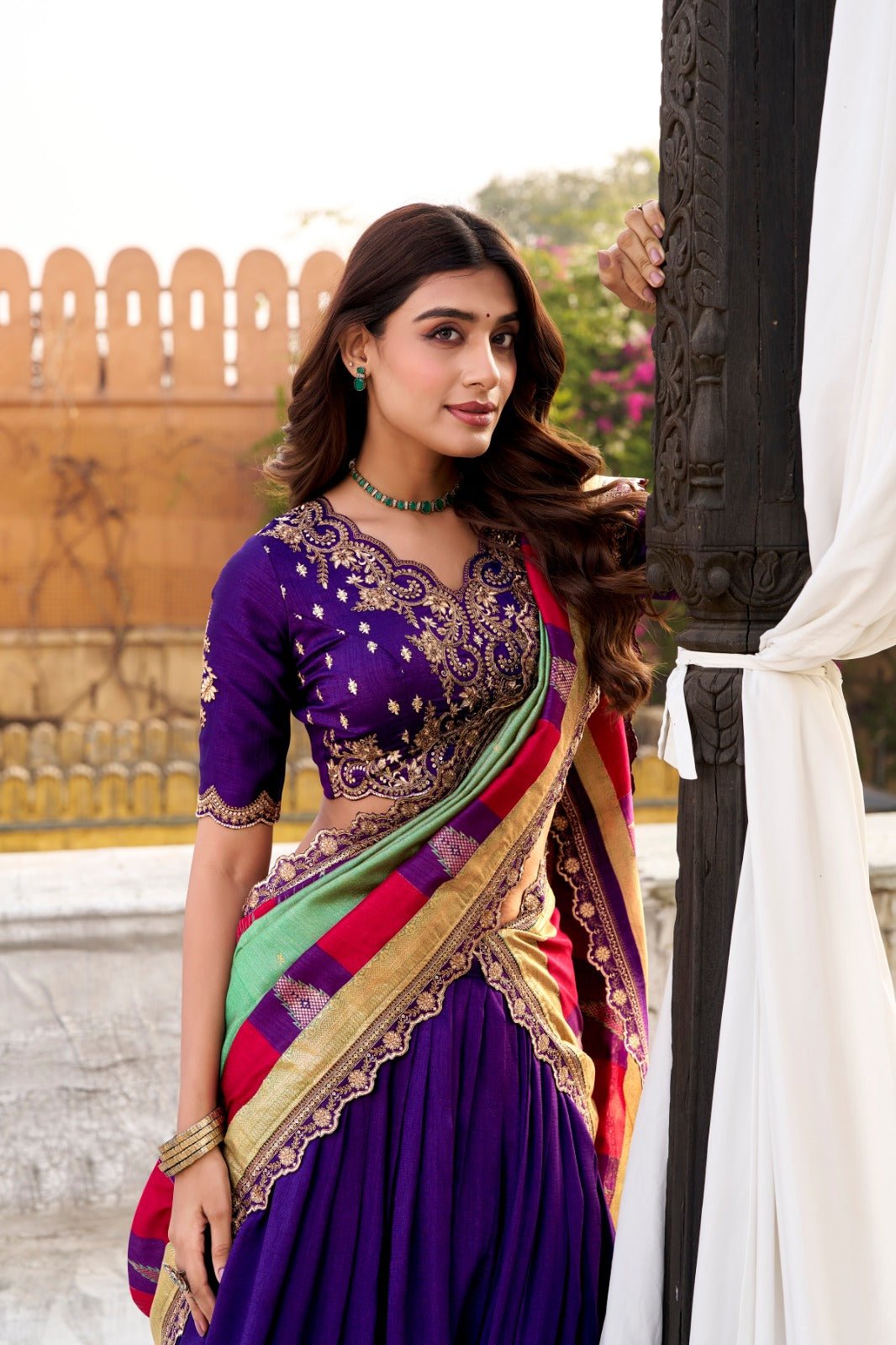 Amrah Taraa L 1202 Vichitra Silk Lehenga Wholesale - Amrah Wholesale