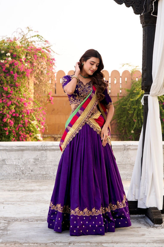 Amrah Taraa L 1202 Vichitra Silk Lehenga Wholesale - Amrah Wholesale