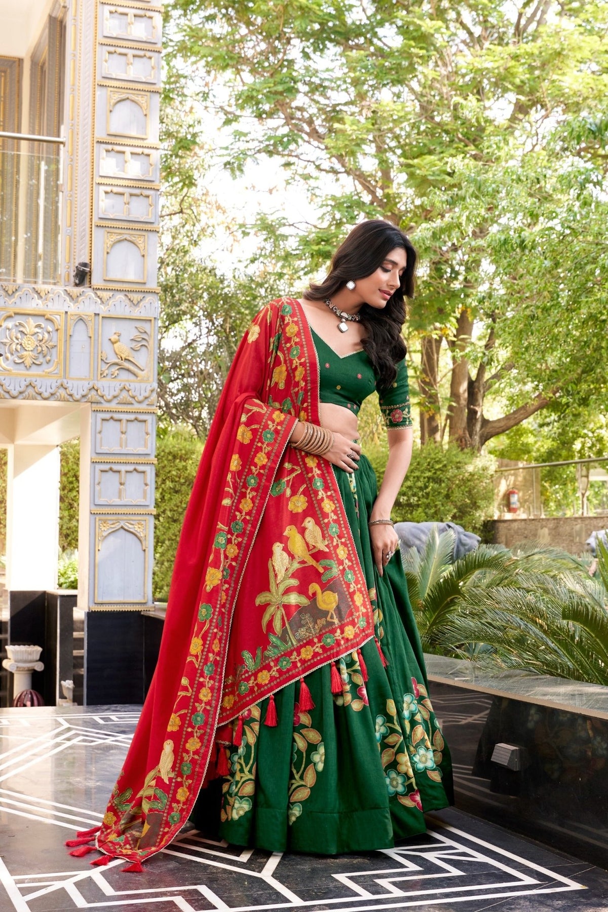 Taraa L 1239 Tasar Silk Foil Printed Lehenga Collection - Amrah Wholesale