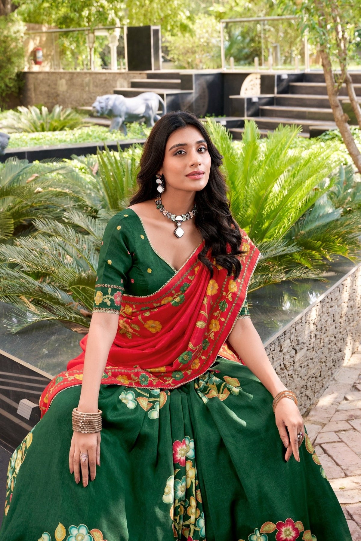 Taraa L 1239 Tasar Silk Foil Printed Lehenga Collection - Amrah Wholesale