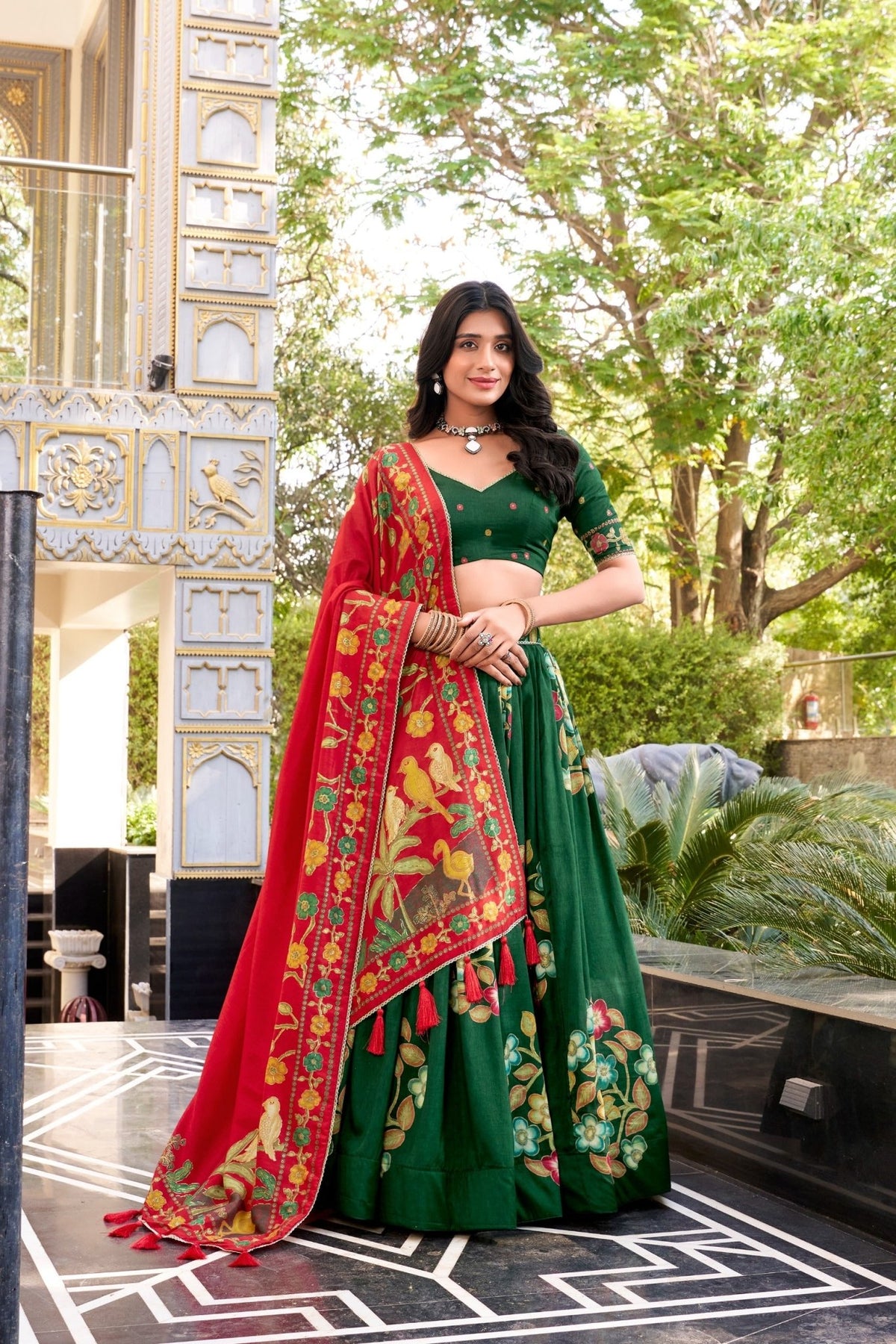 Taraa L 1239 Tasar Silk Foil Printed Lehenga Collection - Amrah Wholesale