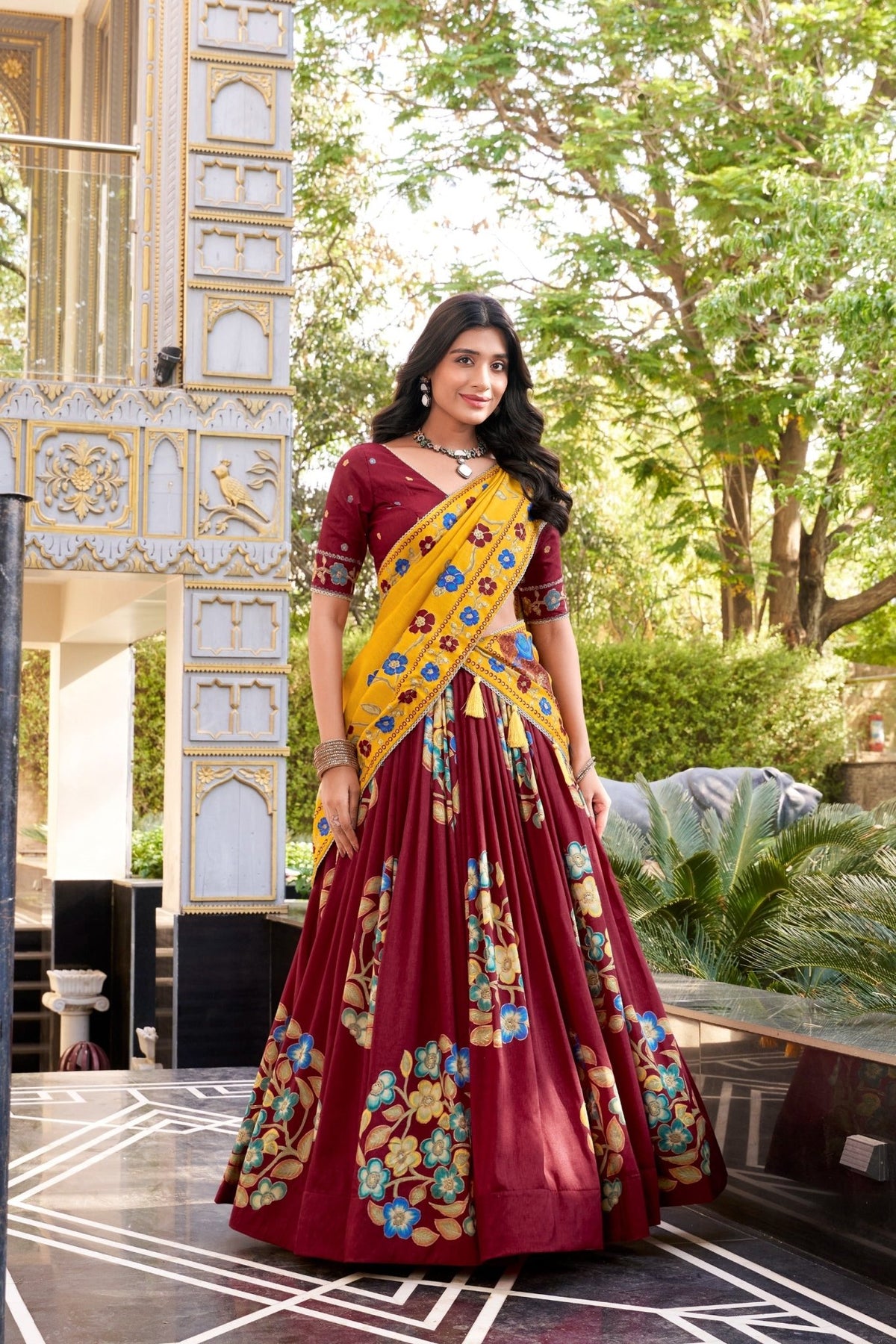 Taraa L 1239 Tasar Silk Foil Printed Lehenga Collection - Amrah Wholesale