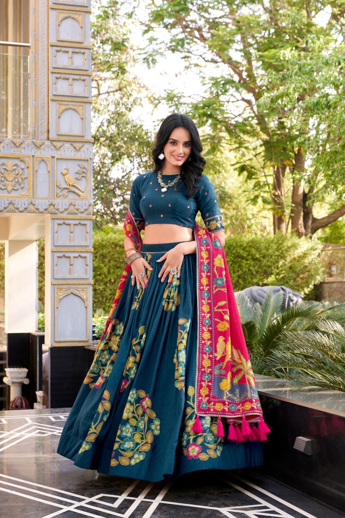 Taraa L 1239 Tasar Silk Foil Printed Lehenga Collection - Amrah Wholesale
