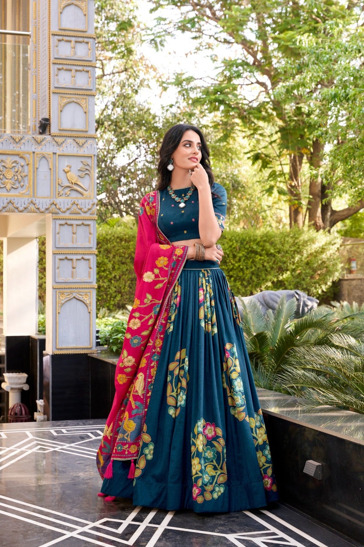 Taraa L 1239 Tasar Silk Foil Printed Lehenga Collection - Amrah Wholesale