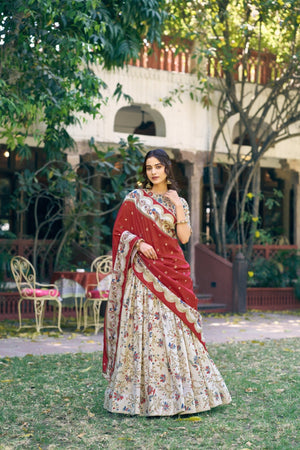 Amrah Taraa L 1256 Tasar Silk Lehenga Choli - Amrah Wholesale