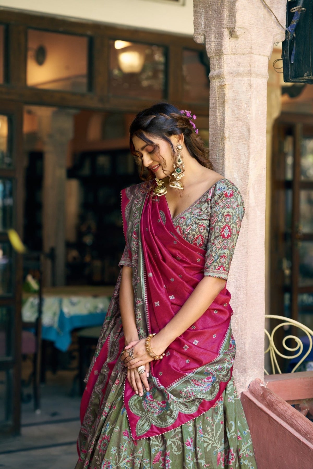Amrah Taraa L 1256 Tasar Silk Lehenga Choli - Amrah Wholesale
