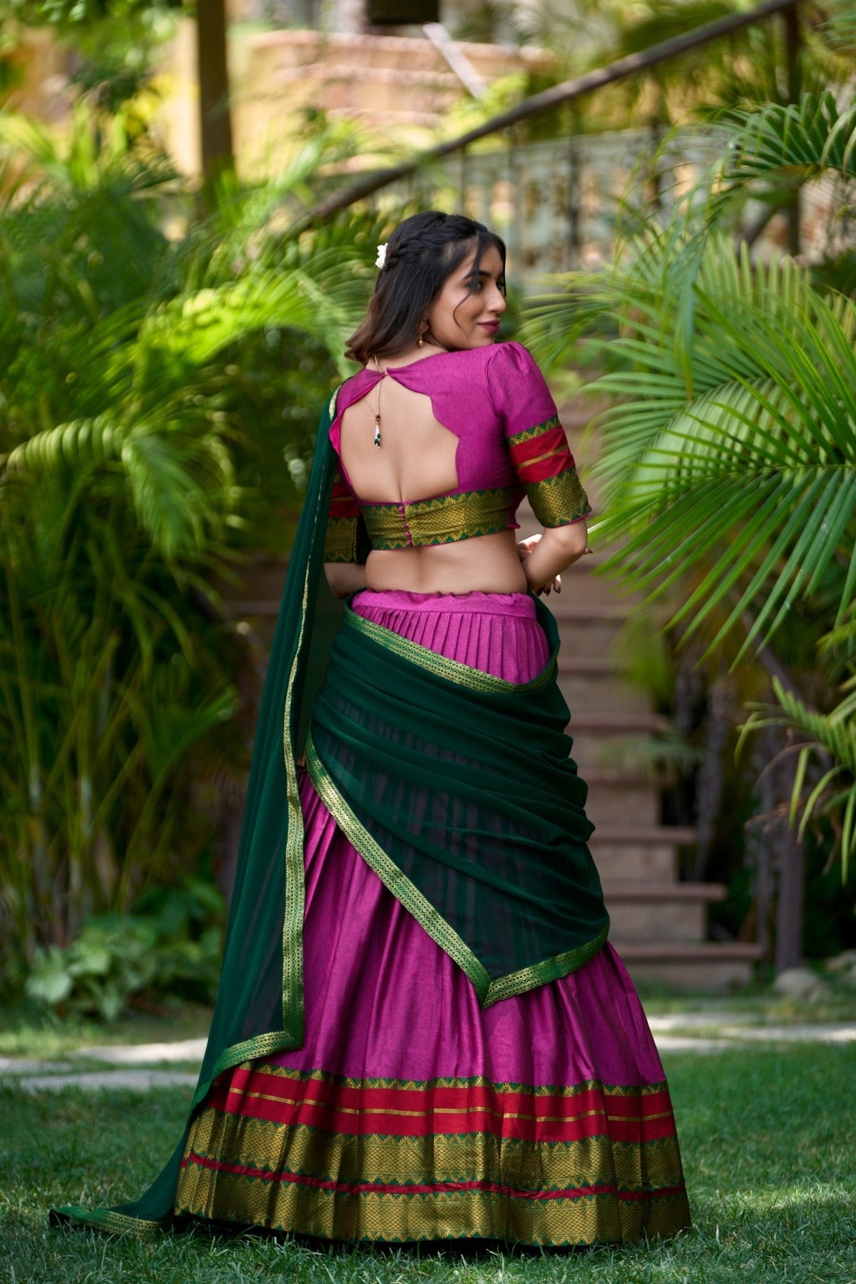 Amrah Taraa L 2004 Poly Cotton Zari Weaving Lehenga Choli - Amrah Wholesale