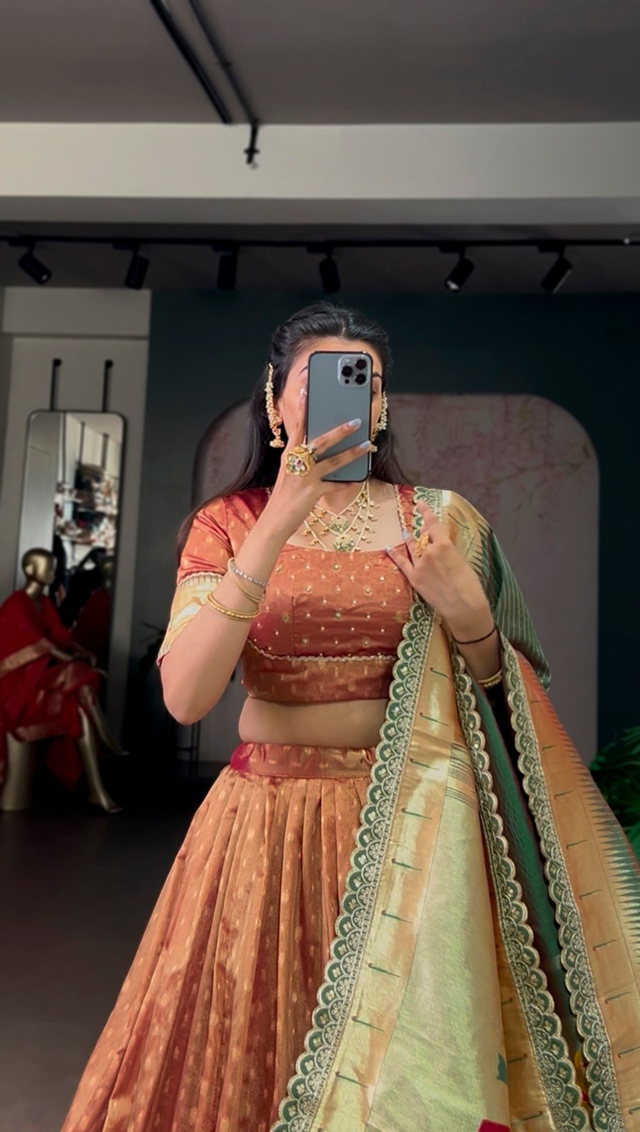 Amrah Taraa L 2032 Shimmer Organza Lehenga Wholesale