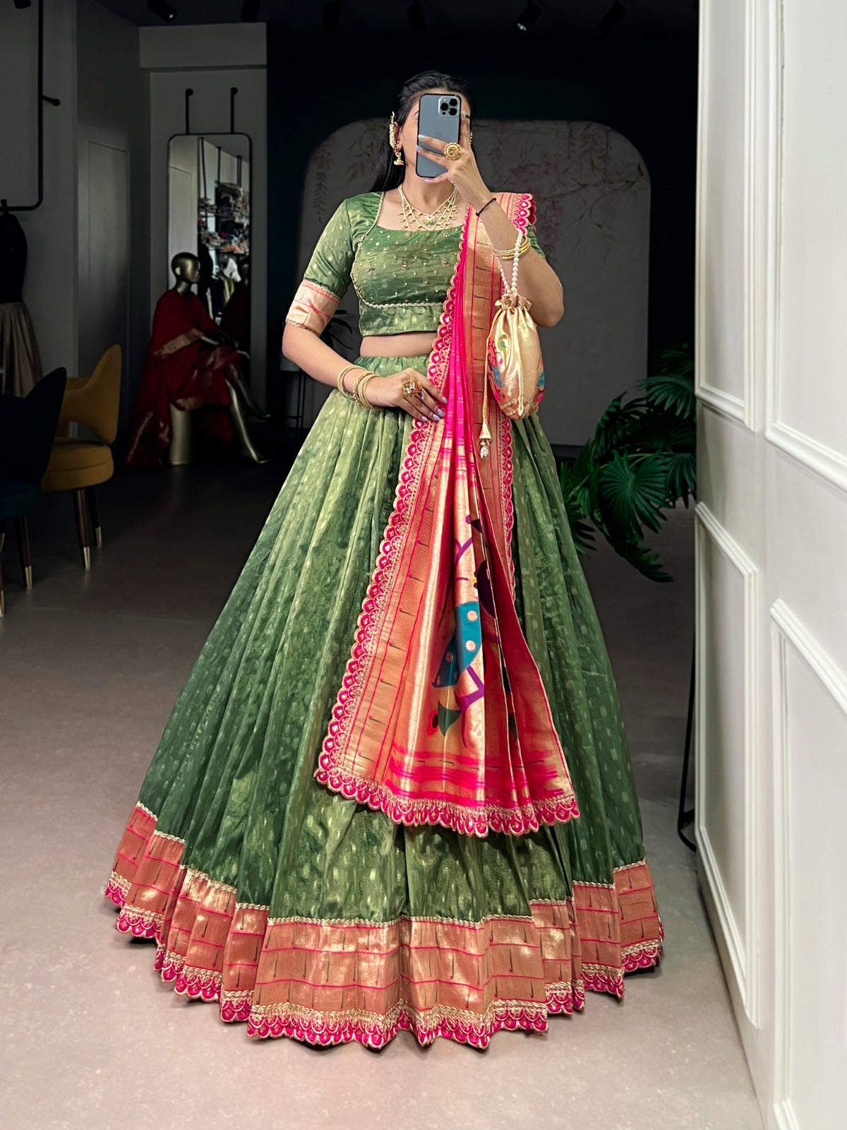 Amrah Taraa L 2032 Shimmer Organza Lehenga Wholesale