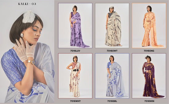 Taraa L 7016 Satin Silk Printed Saree Collection - Amrah Wholesale