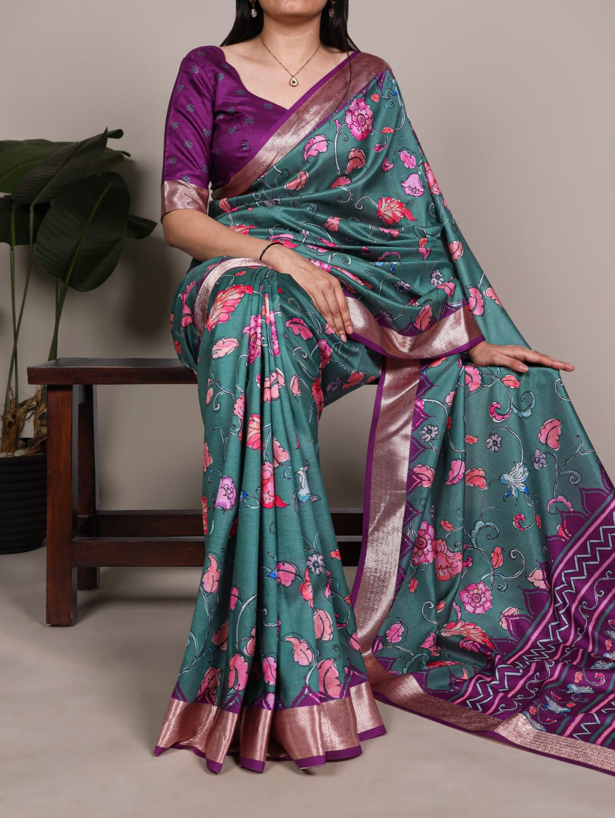 Amrah Taraa L 7021 Tasar Silk Printed Saree - Amrah Wholesale