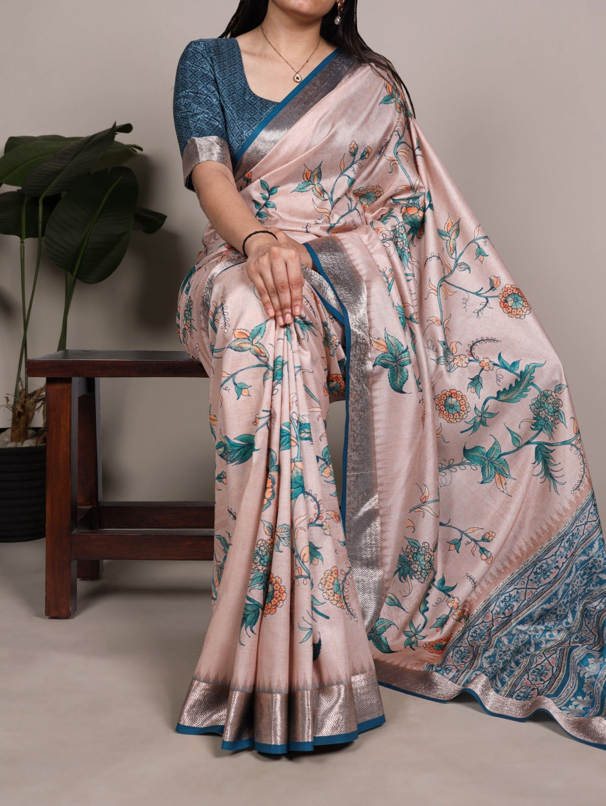 Amrah Taraa L 7021 Tasar Silk Printed Saree - Amrah Wholesale