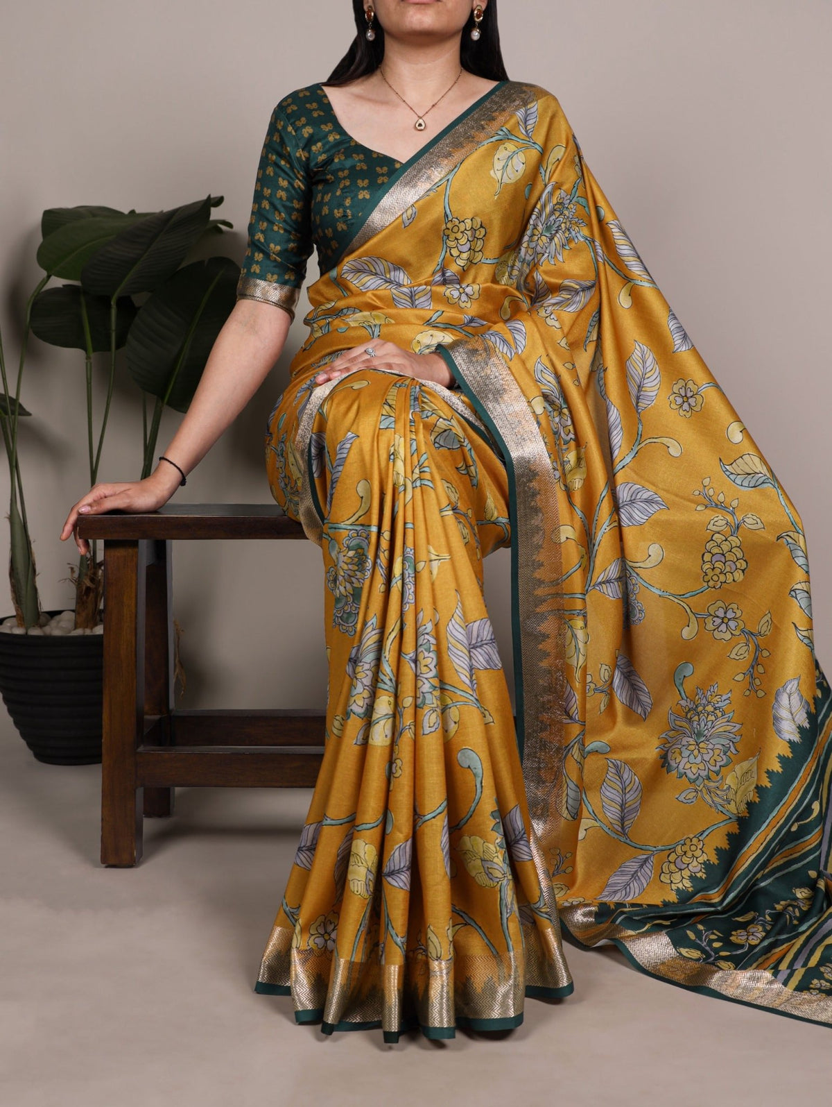 Amrah Taraa L 7021 Tasar Silk Printed Saree - Amrah Wholesale
