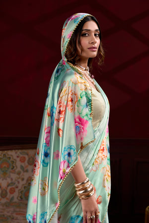 Amrah Wholesale Taraa L 7028 Satin Silk Saree