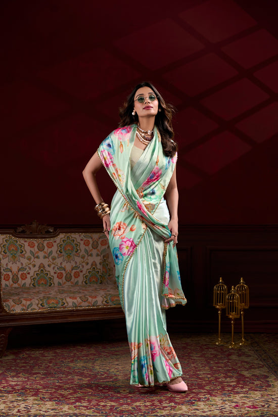 Amrah Wholesale Taraa L 7028 Satin Silk Saree
