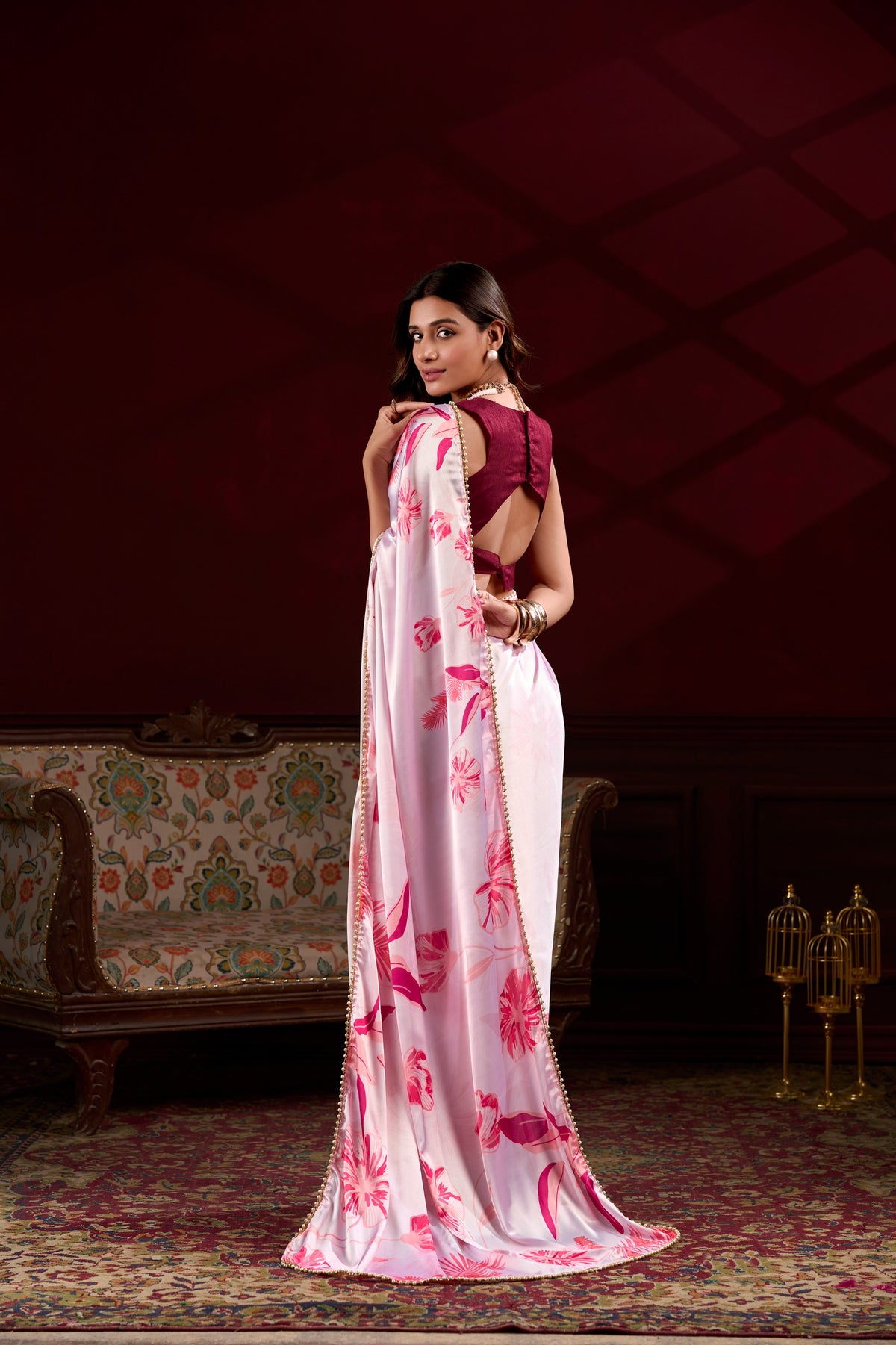Amrah Wholesale Taraa L 7028 Satin Silk Saree